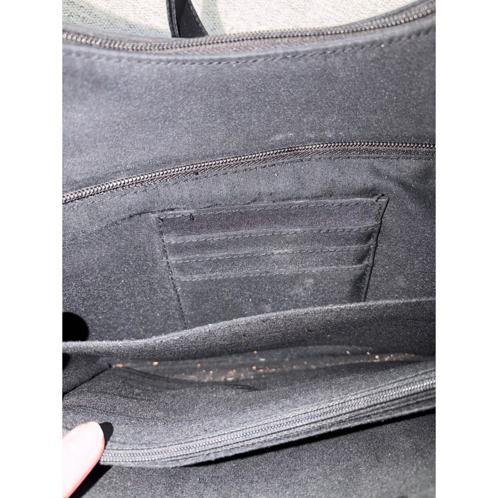 Cherokee Black Nylon Shoulder Bag Hobo Purse Front Zip‎ Pocket - Picture 5 of 8